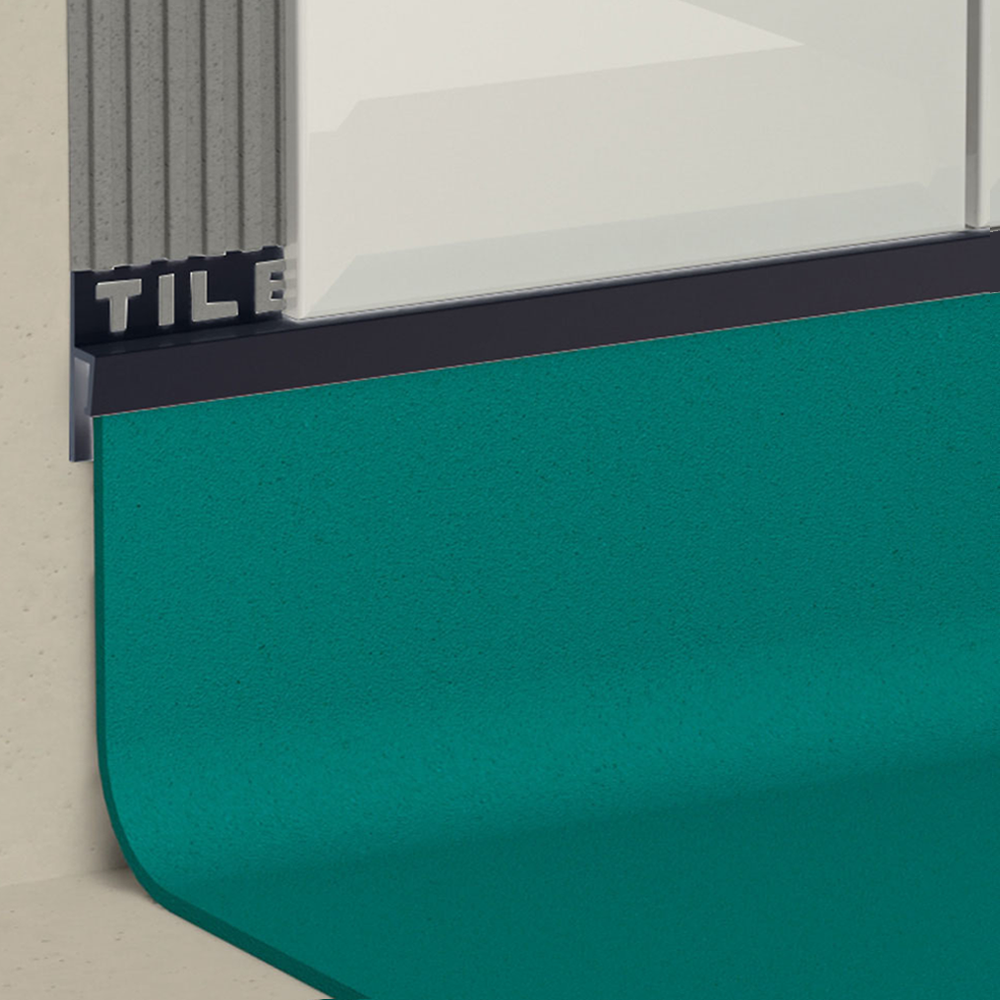 Tile Line Cap Tile Rite Vinyl to Tile Capping - Black