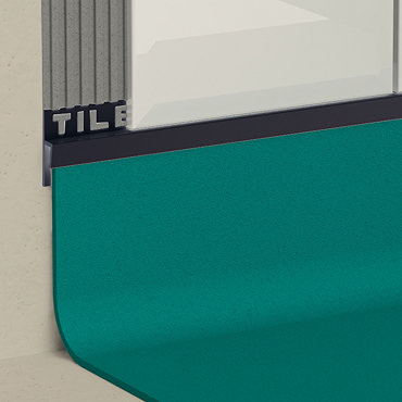Tile Rite Vinyl to Tile Capping - Black  Profile Large Image