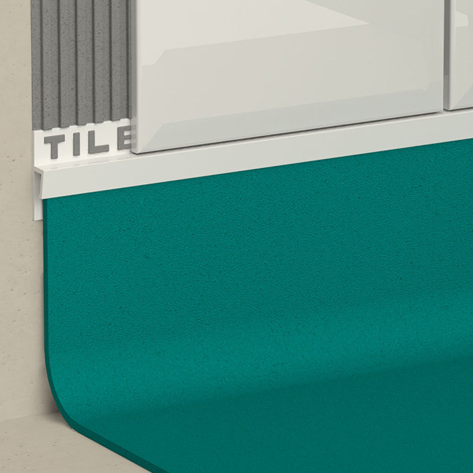 Tile Rite Vinyl to Tile Capping - White Large Image