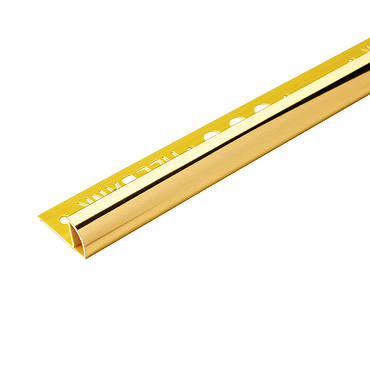Tilebank 12mm Bright Gold PVC Round Edge Regular Tile Trim