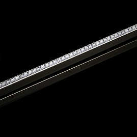 Tilebank Listello 8x10mm Square Diamond Black Metal Tile Trim - 2.44m Length