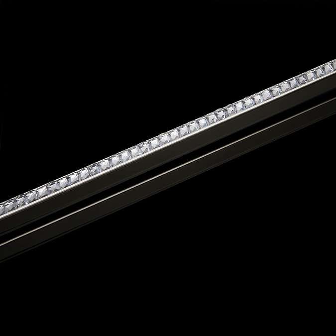 Tilebank Listello 8x10mm Square Diamond Black Metal Tile Trim - 2.44m Length