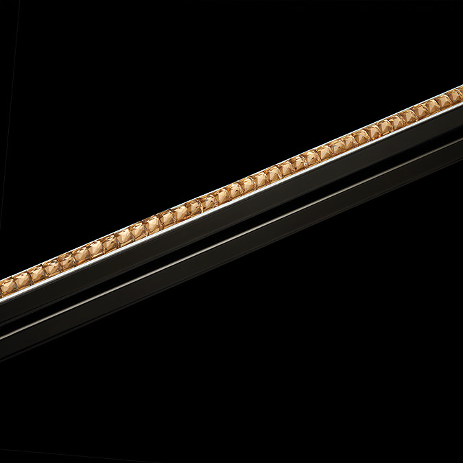 Tilebank Listello 8x10mm Square Diamond Rose Gold Metal Tile Trim - 2.44m Length