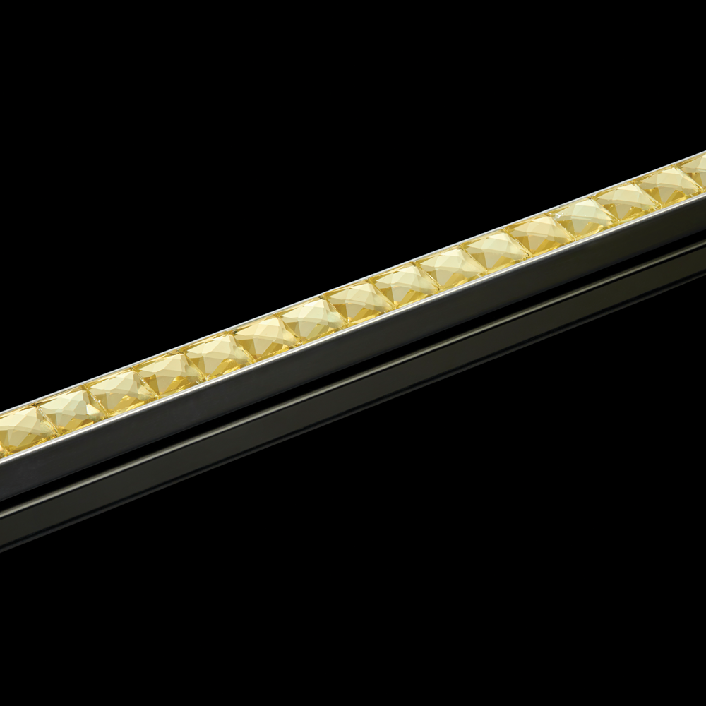 Tilebank Listello 12mm Square Diamond Gold Tile Trim