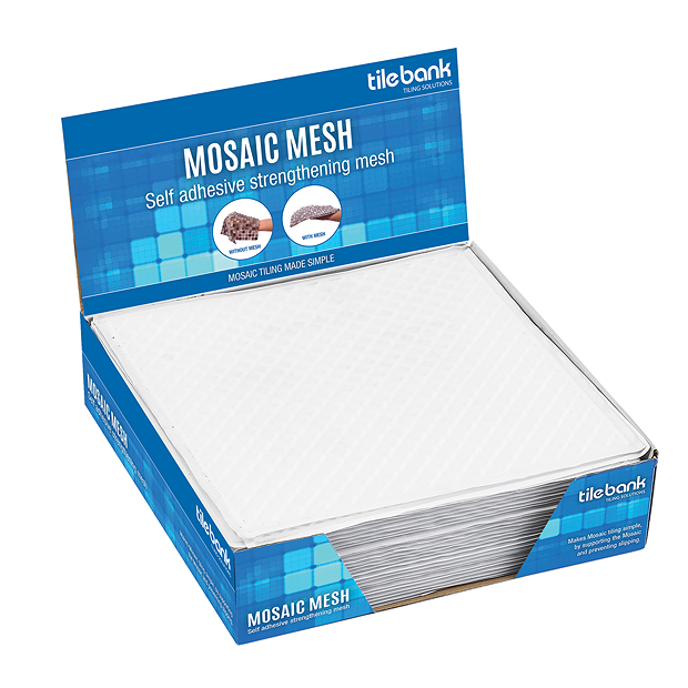 Tilebank Self Adhesive 300 x 300mm Support Mosaic Mesh Box of 50