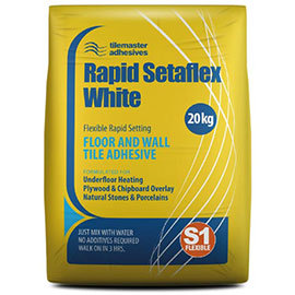 Tilemaster Adhesives - 20kg Rapid Setaflex Floor & Wall Tile Adhesive - White Medium Image