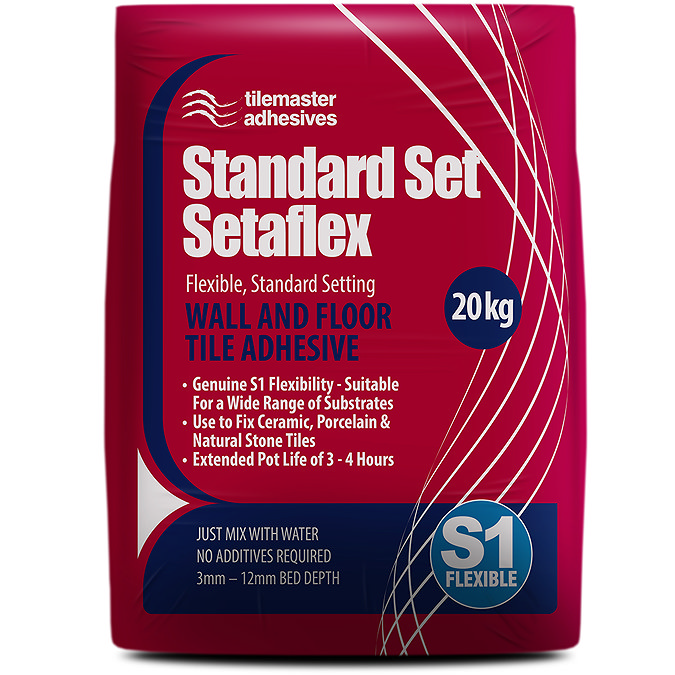 Tilemaster Adhesives 20kg Standard Set Setaflex Floor & Wall Tile Adhesive