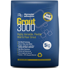 Tilemaster Adhesives - 5kg Grout 3000 Wall & Floor Grout - Various Colours Large Image