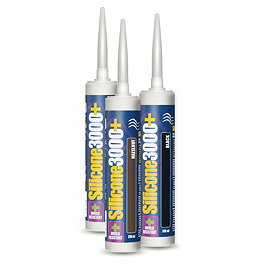 Tilemaster Adhesives Silicone 3000+ Anti Mould Silicone Sealant - Dark Grey - S3DG Large Image