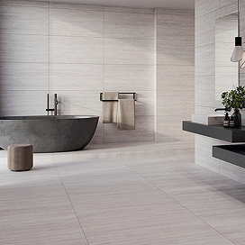 Travertine effect tiles
