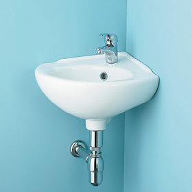 Tina 460 Ceramic Corner Basin Large Image
