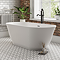 Tissington 1500 x 730 Traditional Curved Freestanding Bath - Double Ended with Waste