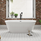 Tissington 1500 x 730 Traditional Curved Freestanding Bath - Double Ended with Waste