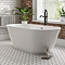 Tissington 1700 x 800 Traditional Curved Freestanding Bath - Double Ended with Waste