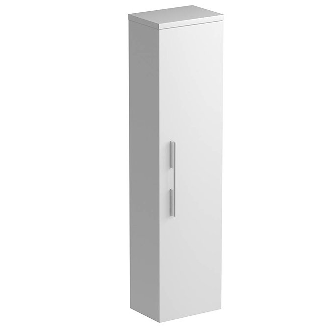 Tissino Angelo 1400mm Wall Hung Side Unit - Gloss White Large Image