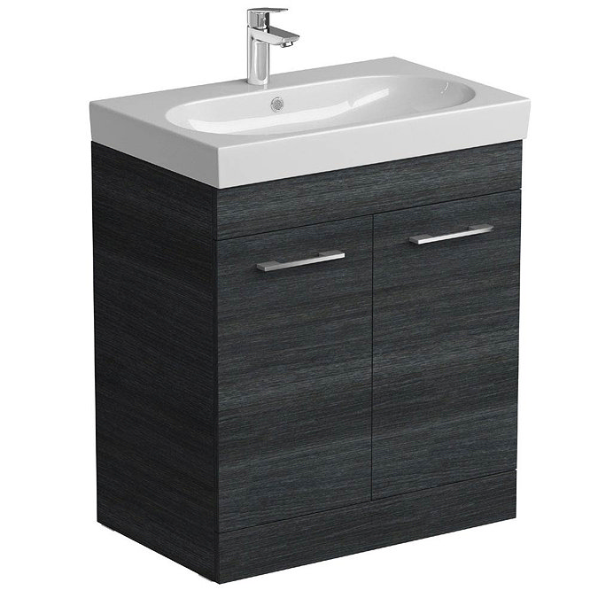 Tissino Angelo 700mm Floor Mounted Washbasin Unit - Barossa Oak Large Image