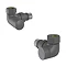 Tissino Hugo2 Double Angled Radiator Valves - Anthracite Large Image