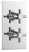 Titan Thermostatic Twin Shower Valve with Built-in Diverter Square Plate Large Image