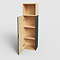 Tivoli 1200 Wall Hung Side Cabinet with Open Shelf - Forest Green and Oak