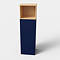 Tivoli Wall Hung Side Cabinet with Open Shelf, 1200mm - Ink Blue and Oak