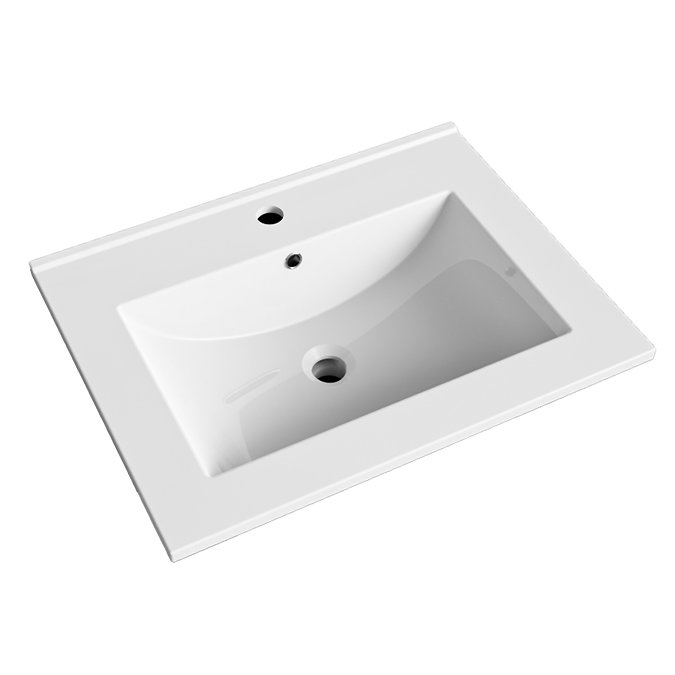 Tivoli 600 Wall Hung Vanity Unit with Open Shelf - Forest Green and Oak