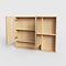 Tivoli 900 Mirrored 2-Door Cabinet with Open Shelving - Oak 