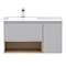 Tivoli 900 Wall Hung Vanity Unit with Open Shelf - Dove Grey and Oak