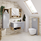 Tivoli 900 Wall Hung Vanity Unit with Open Shelf - Dove Grey and Oak