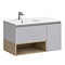 Tivoli 900 Wall Hung Vanity Unit with Open Shelf - Dove Grey and Oak