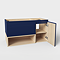 Tivoli 900 Wall Hung Vanity Unit with Open Shelf - Ink Blue and Oak