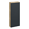 Tivoli Charcoal and Oak Bathroom Set - 600 Wall Hung Vanity Unit & Tall WC Toilet Unit