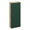 Tivoli Tall WC Toilet Unit with Pan, Cistern and Chrome Flush Button - Forest Green and Oak