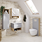 Tivoli Tall WC Unit Only - Dove Grey and Oak