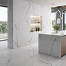 Toledano Large Format Matt White Marble Effect Tiles - 900 x 900mm