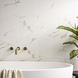 Tomar Gloss Marble Effect Wall Tiles - 300 x 600mm