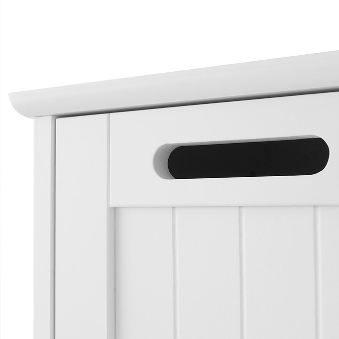 Tongue and Groove 2 Drawer Bathroom Storage Unit - White Profile Large Image