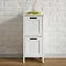 Tongue and Groove 2 Drawer Bathroom Storage Unit - White Feature Large Image