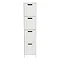 Tongue and Groove 4 Drawer Bathroom Storage Unit - White  Standard Large Image