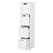 Tongue and Groove 4 Drawer Bathroom Storage Unit - White  In Bathroom Large Image