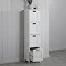 Tongue and Groove 4 Drawer Bathroom Storage Unit - White Large Image