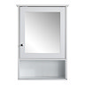 Tongue and Groove Bathroom Mirror Cabinet - White  Profile Large Image