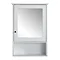 Tongue and Groove Bathroom Mirror Cabinet - White  Profile Large Image