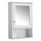 Tongue and Groove Bathroom Mirror Cabinet - White Large Image