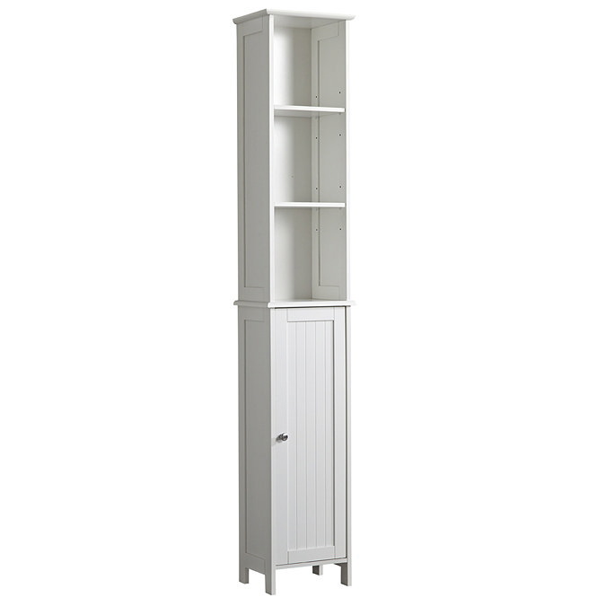 Tongue and Groove Tall Storage Unit - White  Standard Large Image