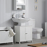 Tongue and Groove Under Basin Cabinet - White  Standard Large Image