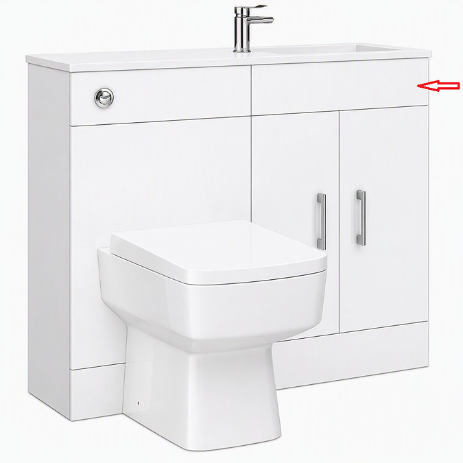 Top Basin plinth for Valencia 1000mm Slimline Combination Basin Unit