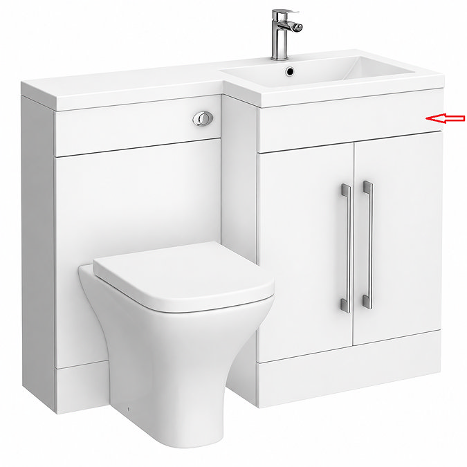 Top Basin Plinth to suit Valencia 1100mm White Gloss Combination Basin Unit