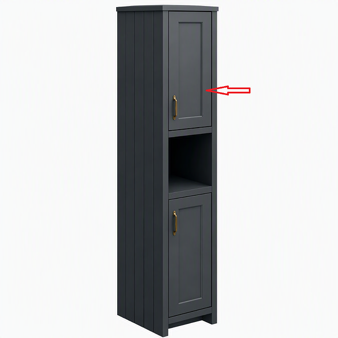 Top Door for Chatsworth Traditional Graphite Tall Cabinet