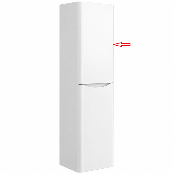 Top Door for Monza 350mm Wall Hung Tall Unit Gloss White
