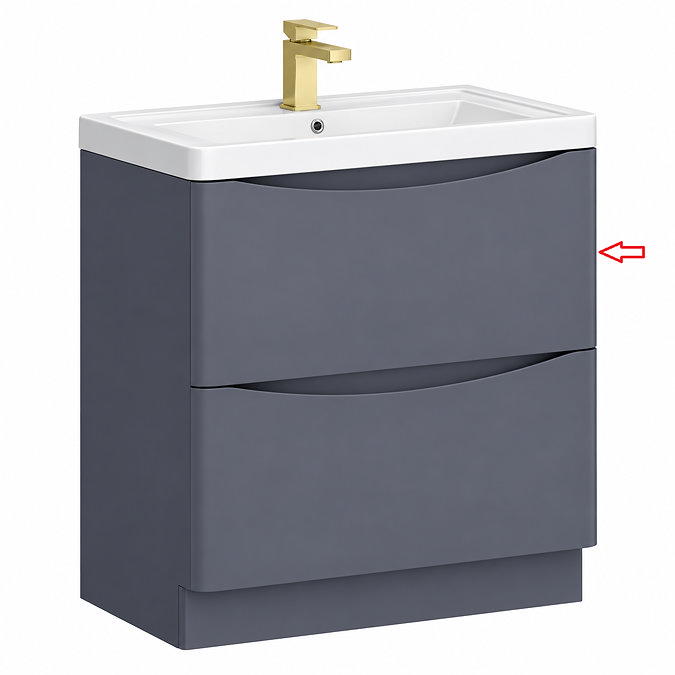 Top Drawer Front for Monza 750mm Floor Drawer Vanity Unit Matt Grey
